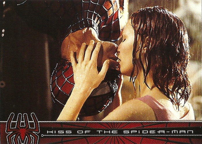 Spider-Man kissing Mary Jane upside down