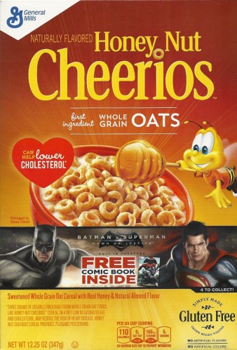 Honey Nut Cheerios Batman v Superman box